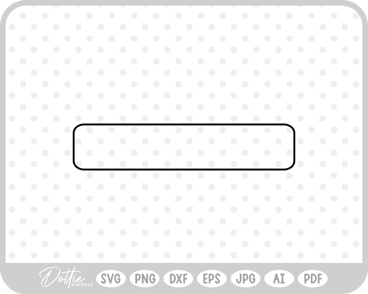 Curved Rectangle Shape Outline Box SVG PNG DXF – Cricut Silhouette Cutting File