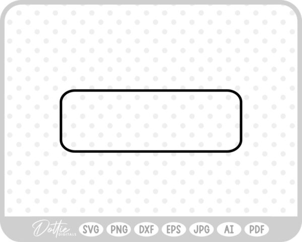 Curved Rectangle Shape Outline Box SVG PNG DXF – Cricut Silhouette Cutting File
