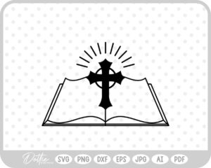 Holy Bible Book Religious Jesus  SVG PNG DXF – Cricut Silhouette Cutting File