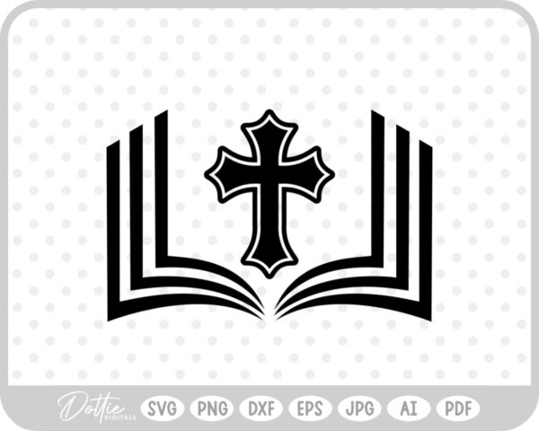 Holy Bible Book Religious Jesus  SVG PNG DXF – Cricut Silhouette Cutting File