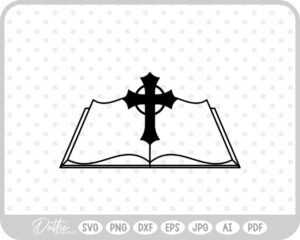 Holy Bible Book Religious Jesus  SVG PNG DXF – Cricut Silhouette Cutting File