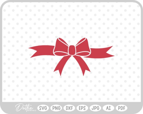 Bow Ribbon Shape Design SVG PNG DXF – Cricut Silhouette Cutting File