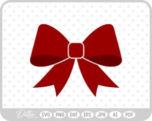 Red Bow Ribbon Shape Design SVG PNG DXF – Cricut Silhouette Cutting File