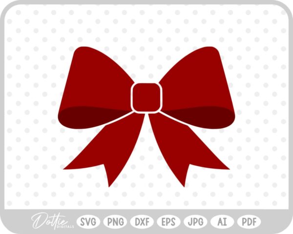 Red Bow Ribbon Shape Design SVG PNG DXF – Cricut Silhouette Cutting File