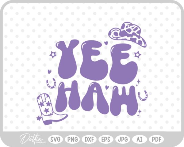Yee Haw Cowgirl Rodeo Hen Party SVG PNG DXF – Cricut Silhouette Cutting File
