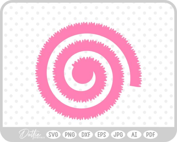 Rolled Flower SVG PNG DXF – Cricut Silhouette Cutting File