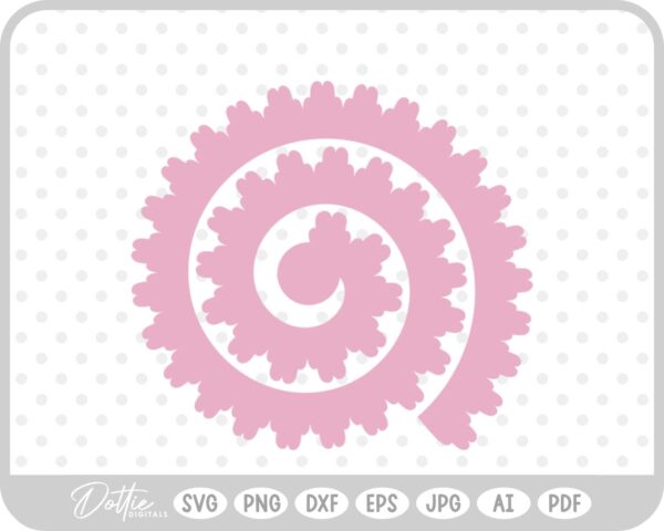 Rolled Paper Flower  SVG PNG DXF – Cricut Silhouette Cutting File