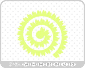 Rolled Flower Template SVG PNG DXF – Cricut Silhouette Cutting File