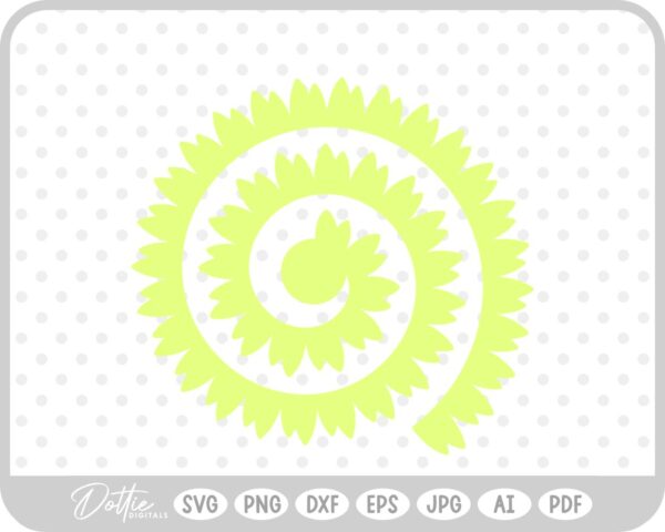 Rolled Flower Template SVG PNG DXF – Cricut Silhouette Cutting File