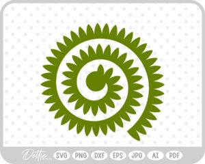 Rolled Flower Template SVG PNG DXF – Cricut Silhouette Cutting File