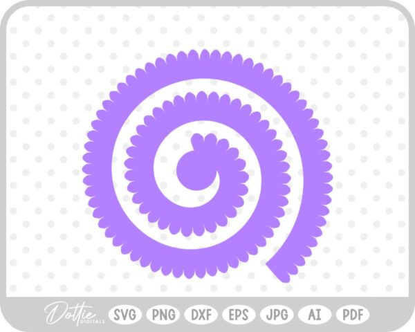 Rolled Paper Flower  SVG PNG DXF – Cricut Silhouette Cutting File