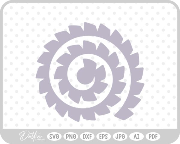 Rolled Paper Flower  SVG PNG DXF – Cricut Silhouette Cutting File