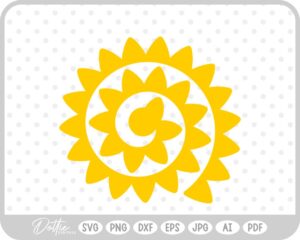 Rolled Flower Template SVG PNG DXF – Cricut Silhouette Cutting File