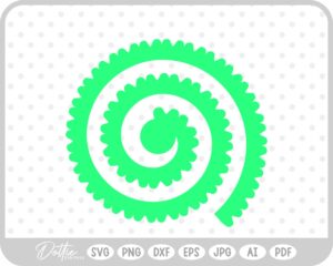 Rolled Paper Flower Template SVG PNG DXF – Cricut Silhouette Cutting File