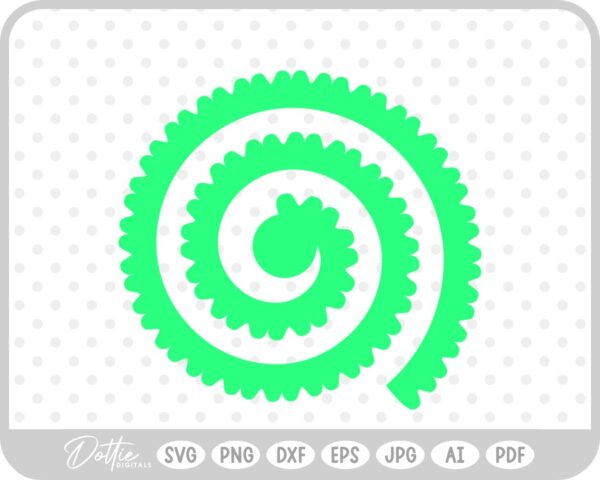 Rolled Paper Flower Template SVG PNG DXF – Cricut Silhouette Cutting File