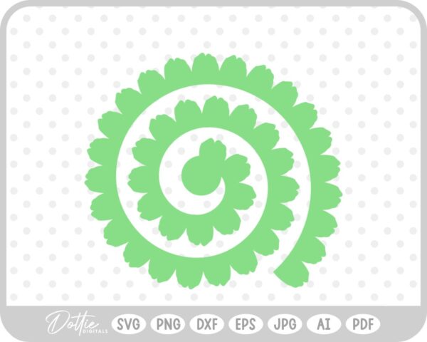 Rolled Paper Flower Template SVG PNG DXF – Cricut Silhouette Cutting File