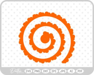 Rolled Paper Flower Template SVG PNG DXF – Cricut Silhouette Cutting File