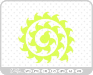 Rolled Paper Flower Template SVG PNG DXF – Cricut Silhouette Cutting File