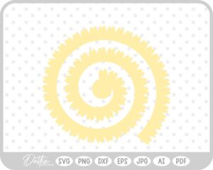 Rolled Paper Flower Template SVG PNG DXF – Cricut Silhouette Cutting File