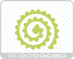 Rolled Paper Flower Template SVG PNG DXF – Cricut Silhouette Cutting File
