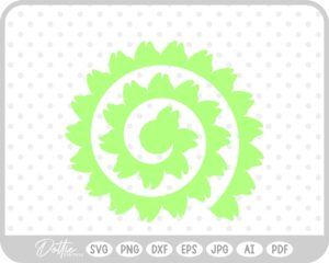 Rolled Paper Flower Template SVG PNG DXF – Cricut Silhouette Cutting File