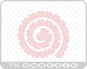 Rolled Paper Flower Template SVG PNG DXF – Cricut Silhouette Cutting File