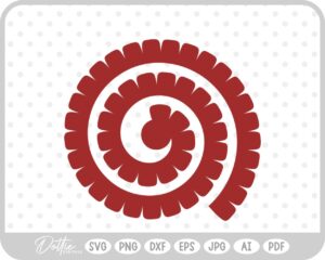 Rolled Paper Flower Template SVG PNG DXF – Cricut Silhouette Cutting File
