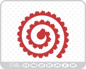 Rolled Paper Flower Template SVG PNG DXF – Cricut Silhouette Cutting File