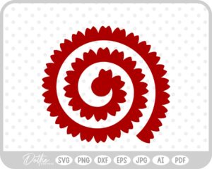 Rolled Paper Flower Template SVG PNG DXF – Cricut Silhouette Cutting File