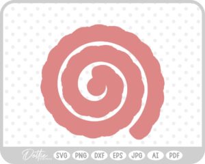 Rolled Paper Flower Template SVG PNG DXF – Cricut Silhouette Cutting File