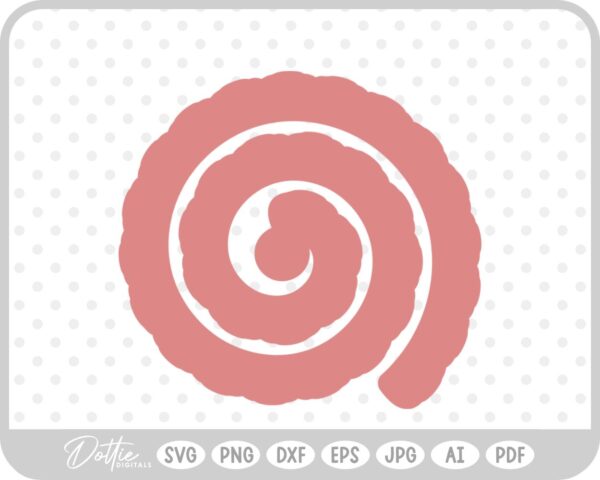 Rolled Paper Flower Template SVG PNG DXF – Cricut Silhouette Cutting File