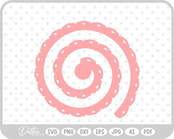 Rolled Paper Flower Template SVG PNG DXF – Cricut Silhouette Cutting File