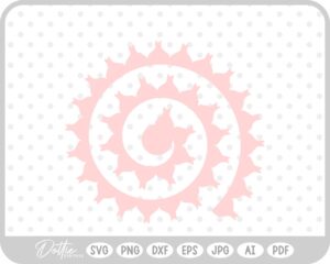 Rolled Paper Flower Template SVG PNG DXF – Cricut Silhouette Cutting File