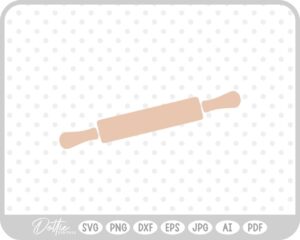 Rolling Pin Baking Cooking Utensil SVG PNG DXF – Cricut Silhouette Cutting File