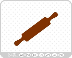 Wooden Rolling Pin Baking Cooking Utensil SVG PNG DXF – Cricut Silhouette Cutting File