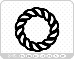 Rope Border SVG PNG DXF – Cricut Silhouette Cutting File