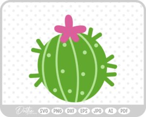 Circular Cactus SVG PNG DXF – Cricut Silhouette Cutting File