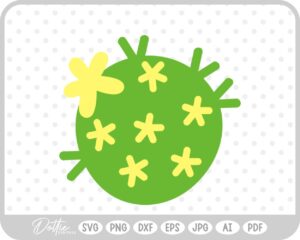Circular Cactus With Flowers SVG PNG DXF – Cricut Silhouette Cutting File