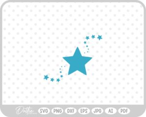 Star with small stars SVG PNG DXF – Cricut Silhouette Cutting File