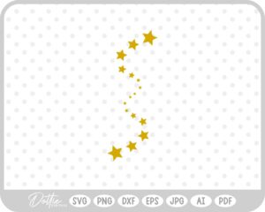 Spiral of Stars SVG PNG DXF – Cricut Silhouette Cutting File