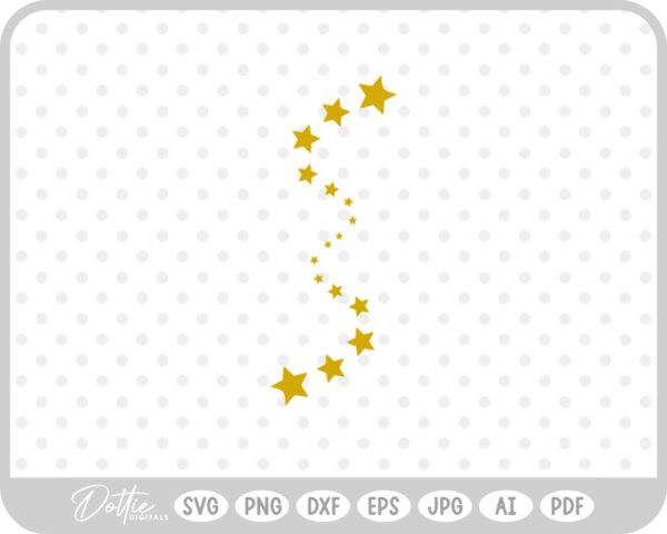 Spiral of Stars SVG PNG DXF – Cricut Silhouette Cutting File
