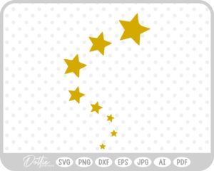 Shooting Star SVG PNG DXF – Cricut Silhouette Cutting File