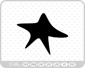 Splatter Star Shape Curved SVG PNG DXF – Cricut Silhouette Cutting File