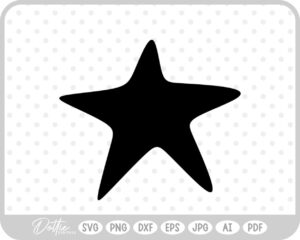 Splatter Star Shape Curved SVG PNG DXF – Cricut Silhouette Cutting File