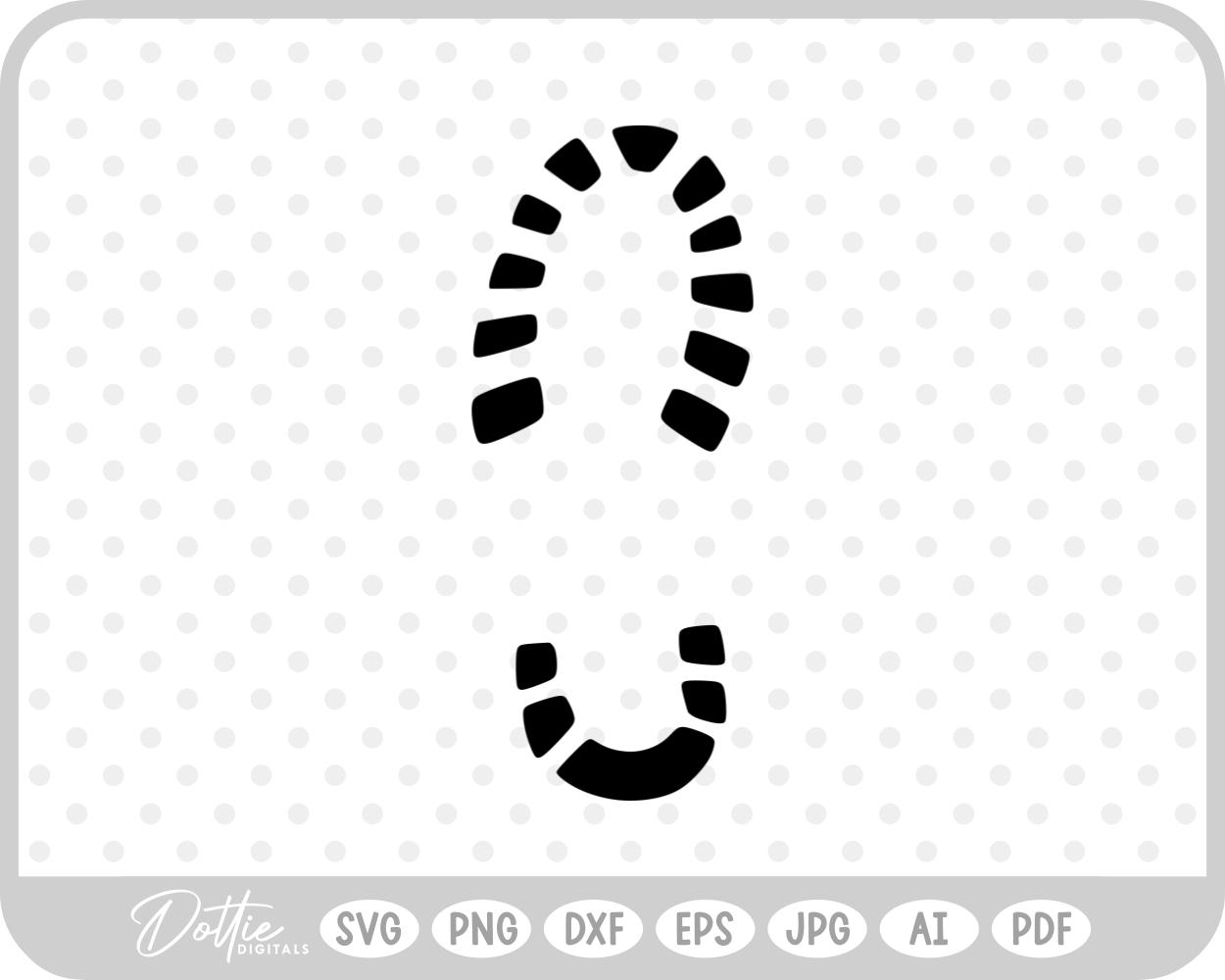 Santa Boot Print Christmas SVG PNG DXF – Cricut Silhouette Cutting File