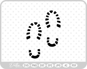 Santa Boot Print Christmas SVG PNG DXF – Cricut Silhouette Cutting File