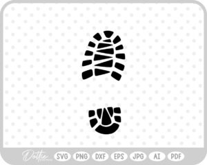 Santa Boot Print Christmas SVG PNG DXF – Cricut Silhouette Cutting File