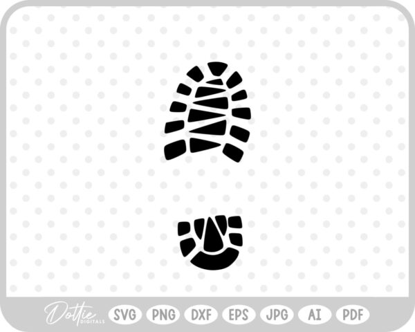 Santa Boot Print Christmas SVG PNG DXF – Cricut Silhouette Cutting File