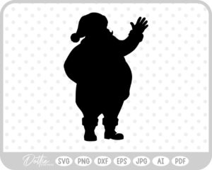 Santa Father Christmas Shape Silhouette SVG PNG DXF – Cricut Silhouette Cutting File
