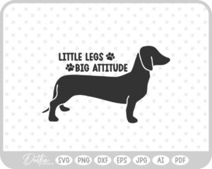 Dachshund Weiner Dog Sausage Daxie SVG PNG DXF – Cricut Silhouette Cutting File